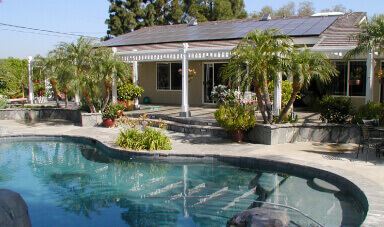 Solar pool heating