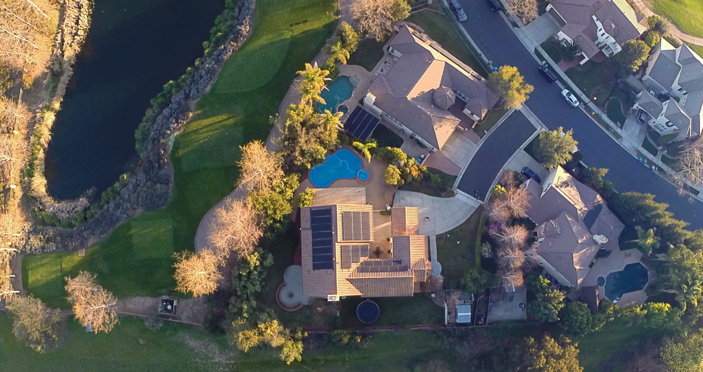 Drone View of Solar Panels
